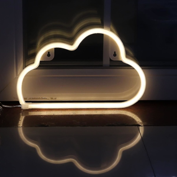 Neon Signs Lightning Bolt Paristokäyttöinen ja USB virtalähde lämmin  valkoinen Art Led koristevalo 7e65 | Fyndiq