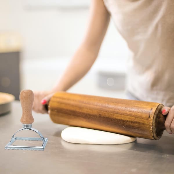 Kakeformer i sinklegering, form for dumpling-innpakning med trehåndtak