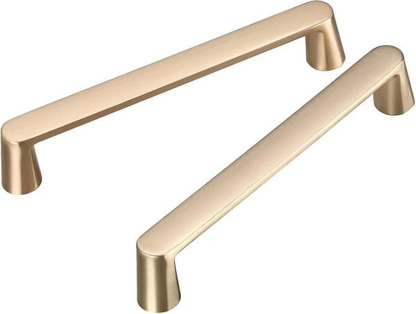 2-pack Guld Skåpsknoppar (128mm Hålcentrum) Borstad Mässing Skåpsknoppar