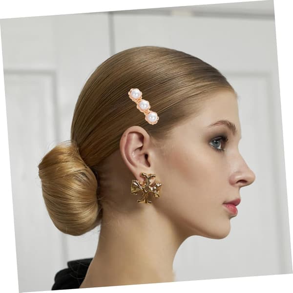 Perle Hårspænde til Kvinder Hårklemme Snap Klemme Elegant Hårnål Mode Tilbehør til Kvinder