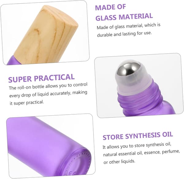 Påfyllningsbara eteriska oljeflaskor, förpackning med ml roll-on-flaskor, läckagesäkra, bärbara för reseförvaring