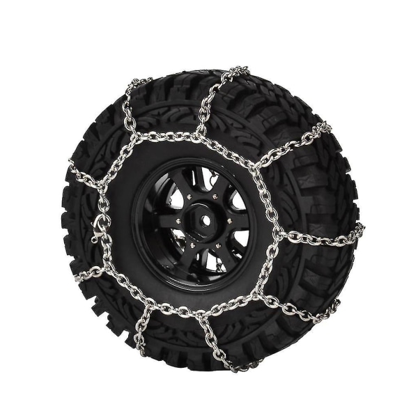 2 kpl 1/10 Crawler Teräketjut 1.9 Crawler-renkaille 1:10 RC-auto Buggy Truck-yuhao