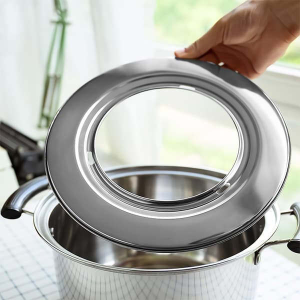 Rustfrit stål dampkogerplade bambus dampkogerringadapter 32cm