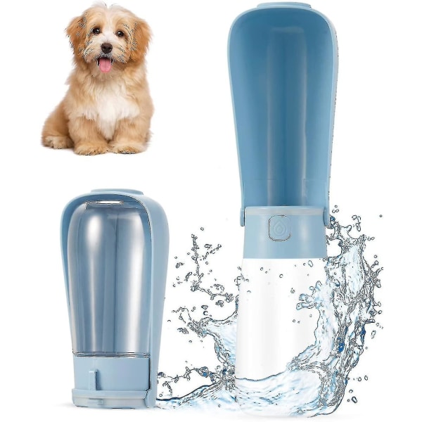 Dricksflaska för hund Vattenflaska, 420 ml läckagesäker hopfällbara bärbara husdjurskatter