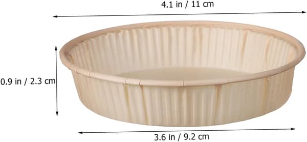 Engangs runde cupcakeforme, 4,3 papirbagekageform engangsbageform