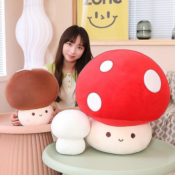 Fylld Röd Stor Parasoll Plyschsoffa Dekoration Växt Plyschleksak Torkad Shiitake Kasta För Barn about 55cm red