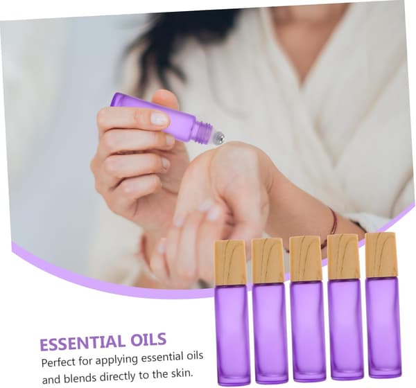 Påfyllningsbara eteriska oljeflaskor, förpackning med ml roll-on-flaskor, läckagesäkra, bärbara för reseförvaring