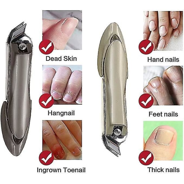 Nagelklipparset 2 st Rostfritt Stål Klippare