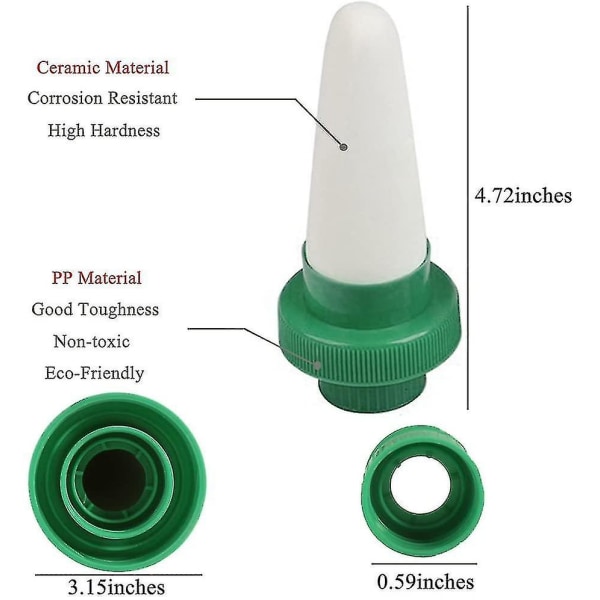 Semesterväxtbevattnare, Set om 4 Keramiska Självbevattnande Koniska Spikar