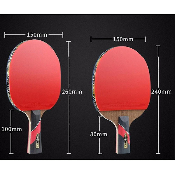 Superstark Pingisracket, Bordtennisracket Klibbiga Knoppar (Penhållargrepp)