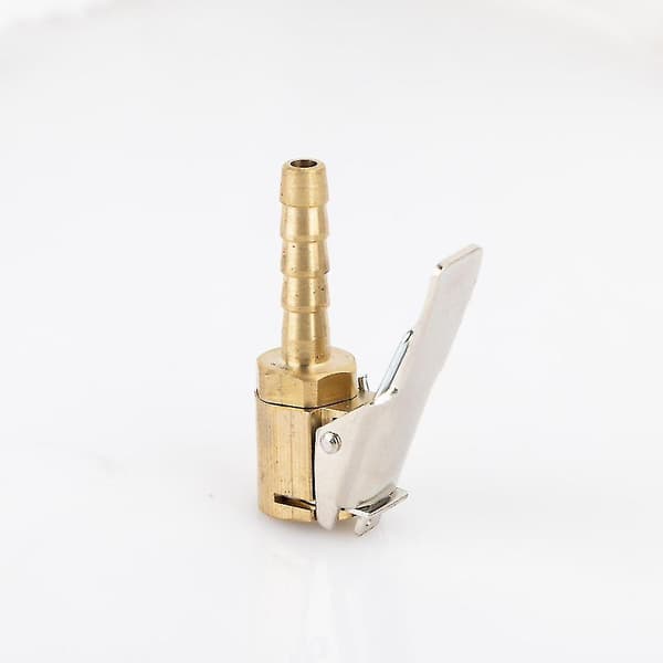 Bil Luftpump Adapter Koppar 6mm Clip-on Munstycke Adapter (4st, Guld)