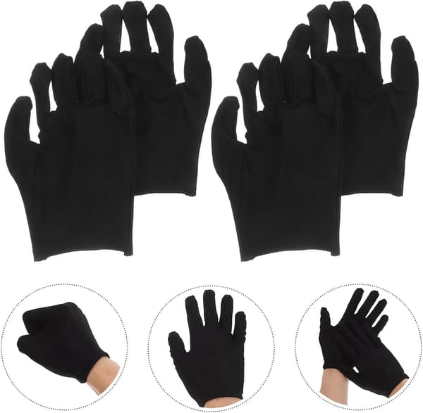Bekväma Arbetshandskar i Bomull, 12 Set Tjocka Handskar