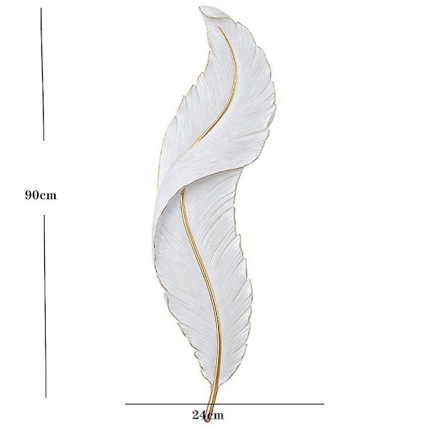 1-lys 65cm LED væglampe Fjerform Luksus Stil