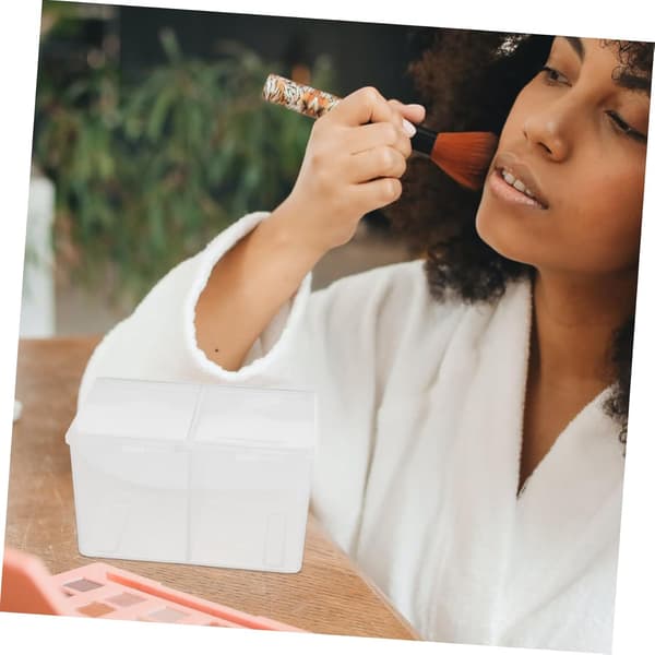 2 stk. elegant sikker kosmetik bomuldsopbevaringsboksstativ til vatpinde makeup
