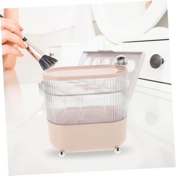 Makeup Organizer Etui Roterende Kosmetik Opbevaringsboks Rum Robust Plast Skrivebords Hår Tilbehør Organizer