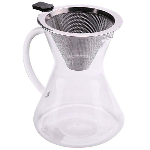 400ml Håndbrygget Kaffemager Dryp Tyk Glasbeholder Perkolatorer Rustfrit Stål Kaffe F