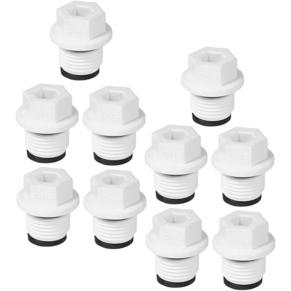 10-pack Varmvattenflasklock Läcksäkert Flaskstopp PP-material Lätt att använda för värmebevarande