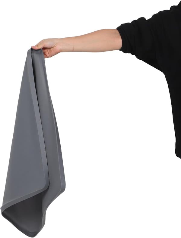 Silikon Diskmaskins Droppbricka 60x60cm Grå Vattentät Anti-Läckage Diskställsbricka
