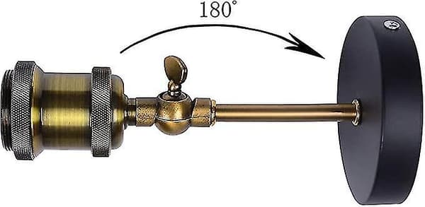 Retro Messing Vegglampe Justerbar Sconce E27 Sokkel