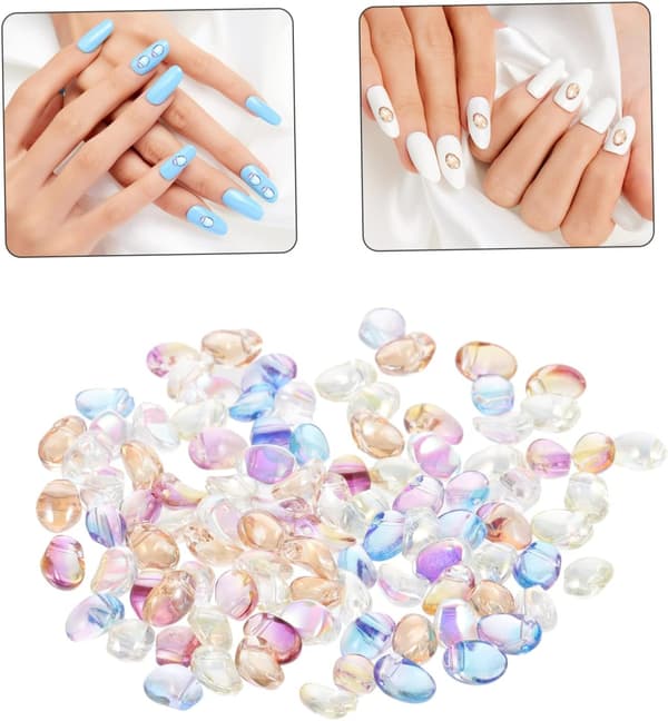 100 stk. Krystal Fe Neglekunst Rhinestones 3D Manicure Diamant Patch