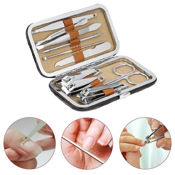 10pcs Stainless Steel Universal Home Office Manicure Set