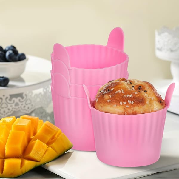 4 stk silikonmuffinsformer for airfryer-baking, non-stick solide cupcakeformer
