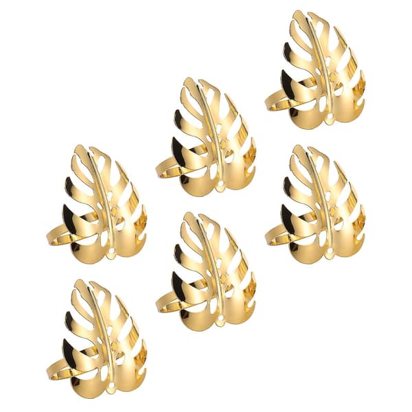 6 stk. Elegante Legering Servietringe Restaurant Spisebord Bordpynt