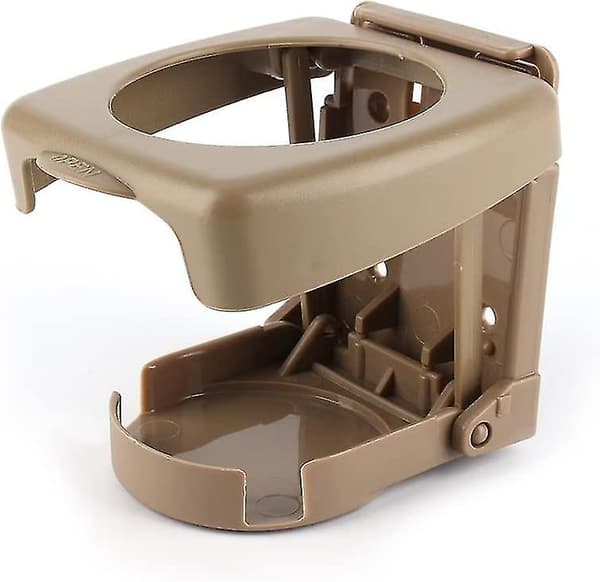 Universal Bil Auto Folding Drikkebegerkoppholder Stativmontering Beige 1 stk