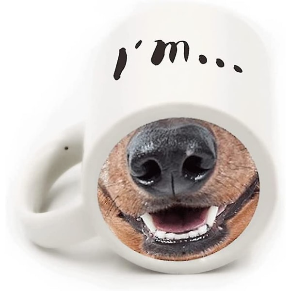 Funny Pig Nose And Dog Head Coffee Mugs Ceramic Espresso Cup Dishwasher Microwave Safe Mild