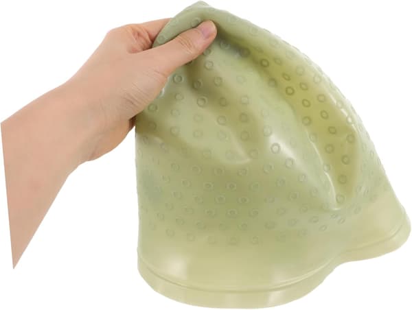 1 sett silikonhette for highlighting av hår, gjenbrukbar hårfargehette med hull og krok