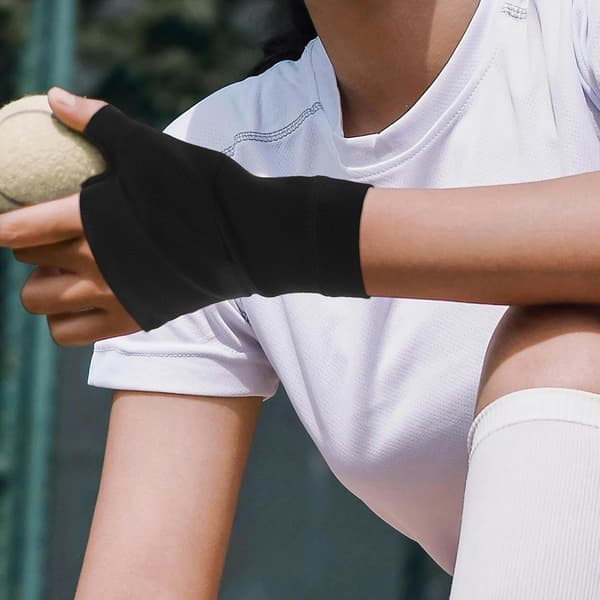 2 par håndledskompression og håndledsærme elastisk støtte til sport åndbar