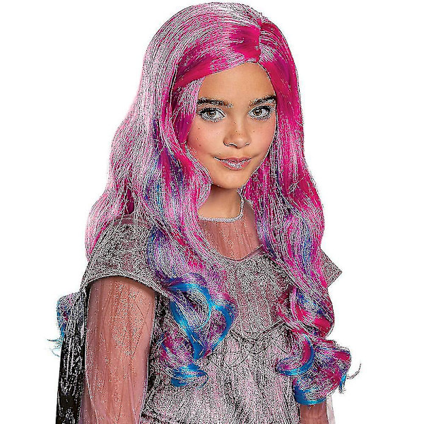 Børnepige Lange Krøllede Parykker Bølgede Hår Descendants 3 Cosplay Paryk