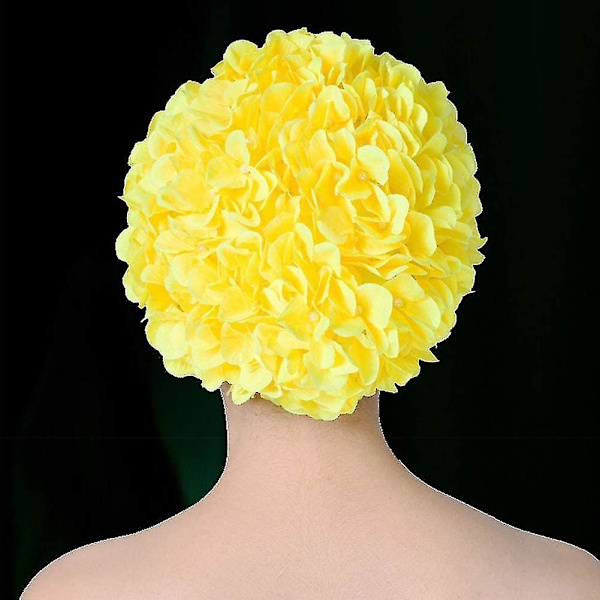 Petal Svømmehette Blomster 3D Blomst Vintage Svømmehette Mote