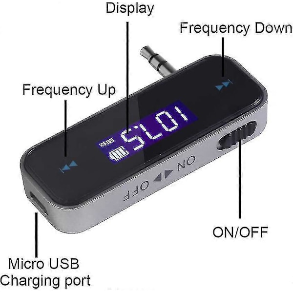 Mini Trådløs FM-sender for bil
