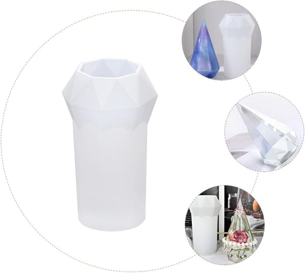 Diamantkegle epoxyform til håndværksfremstilling, DIY silikoneform til udstilling af håndlavede smykker