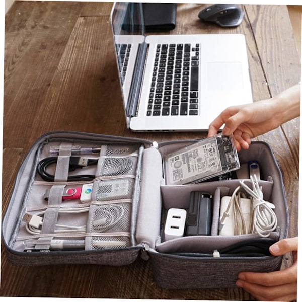 Lader Organizer Veske Tech Bag Stor Ryddig Boks