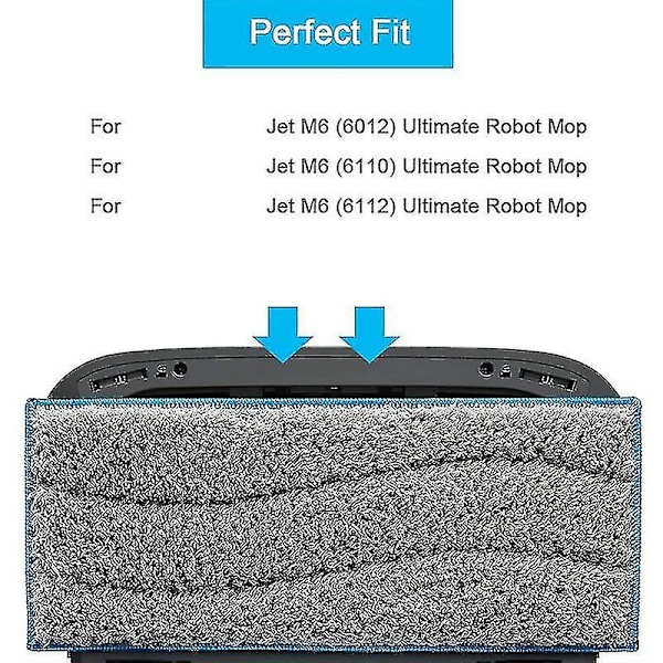 Udskiftningsbare Vaskbare Mop-Puder til iRobot Braava Jet M6
