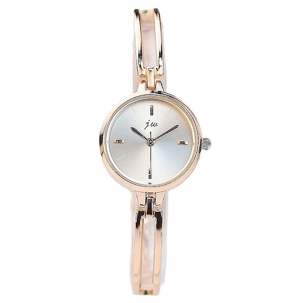Nyt Moderigtigt Simpel Elegant Kvinders Ur Til Studerende Elektronisk Kvartsur Gold strap white plate