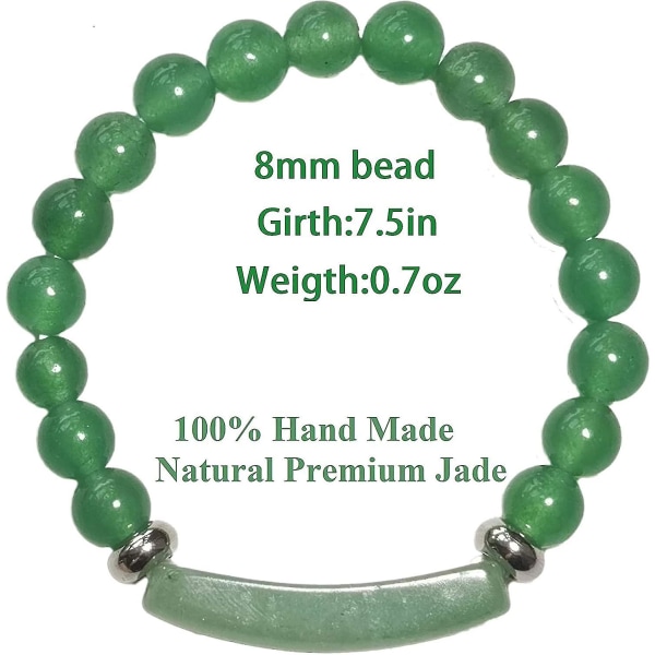 8 mm Healing Stone Armband, Ametist Gemstone Charm Stretch Armband