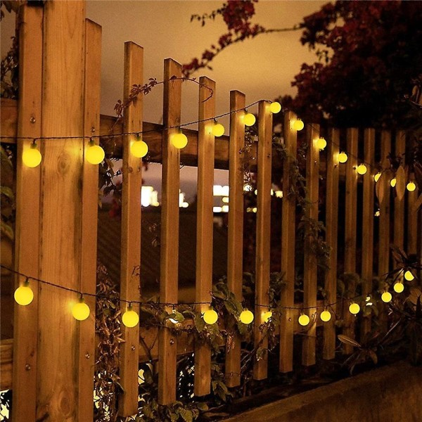 Mini Globe Solcelled LED Feelysslynge Lys Julepynt 12m 100Led