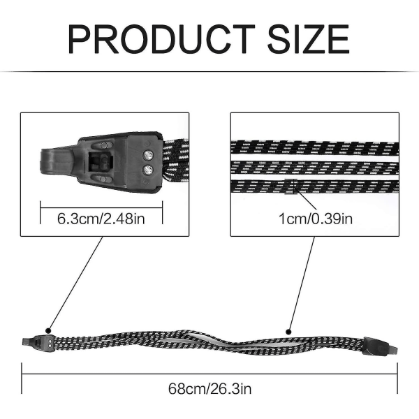 2 stk. Bungee-snore med kroge Bungee-snore Cykel Bungee-snore