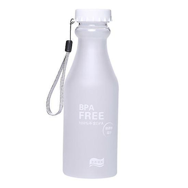 Scrub Bærbar Lækagesikker Vandflaske Cykling Sport Ubrækkelig 550ml Drikkflasker White
