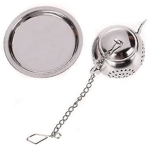 4 Pak Teekande Te-Infuser Rustfrit Stål Si Dripbakken