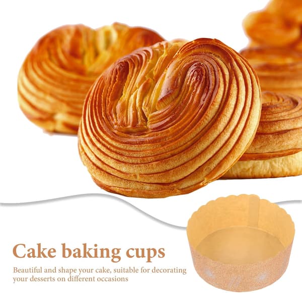 100 stk. Cupcake Kage Papirkopper Papir Kage Bagekopper Brun Praktisk