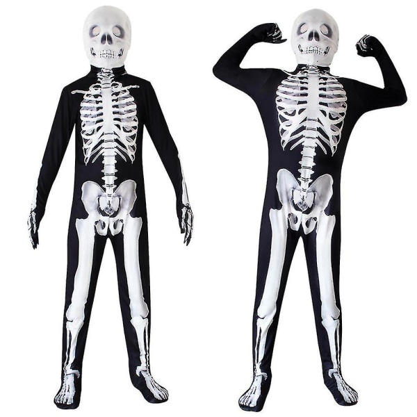 Barn Skräck Spooky Costume Cover Jumpsuit Set Fancy Up Outfit 10-11 Years