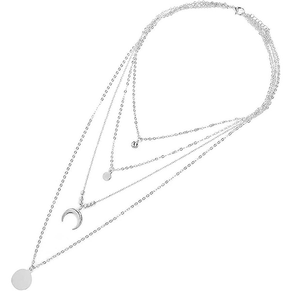 Boho-halsband för kvinnor med paljetter, lagerhalsband för kvinnor
