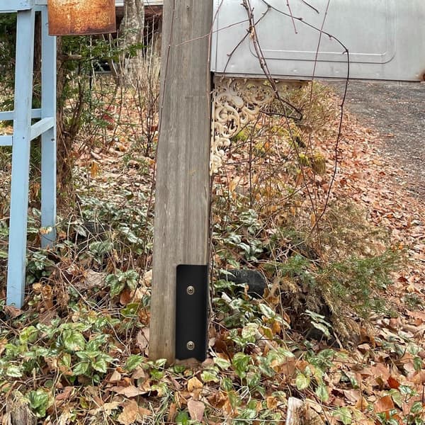 1 sett postkassestolpebeskytter for rekkverk, solid firkantet base