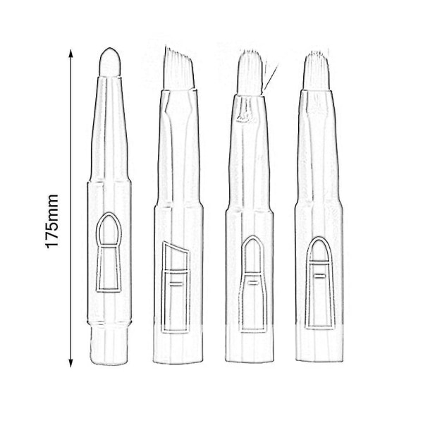 4 st Bärbara Skalbara Sminkborstar Reseset