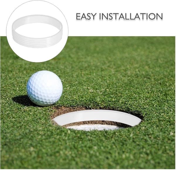 6 stk Golfhullkoppringer Hvit Plast Golf Putting Treningsenhet Hullforsterkningsringer