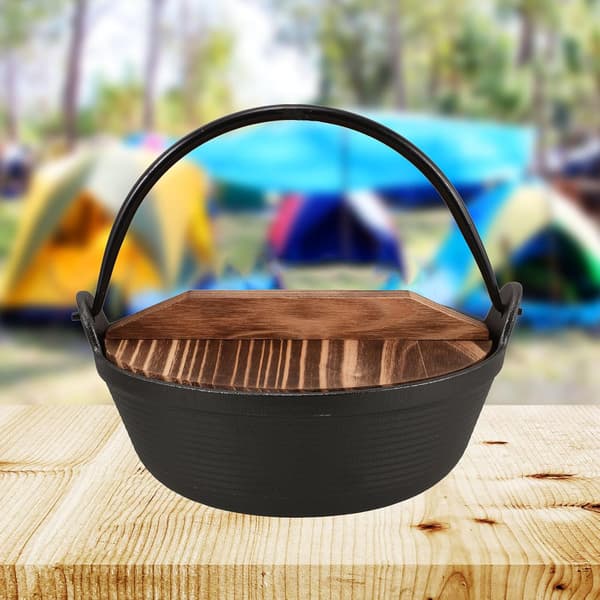 Støbejerns camping kogegrej sæt Traditionelt japansk design kogegryde